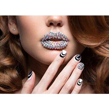 Zealer 1800pcs Crystals AB Nail Art Rhinestones Round Beads Top Grade Flatback Glass Charms Gems Stones for Nails Decoration Crafts Eye Makeup Clothes Shoes 300pcs Each (Mix SS3 6 10 12 16 20)