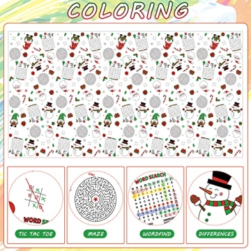 Christmas Activity Tablecloth 54x108 for Holiday Fun