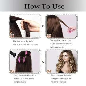 OEIEZ Hair Roller Set,Velcro Rollers for Hair,Heatless Hair Curlers, Salon Hairdressing Curlers, DIY Hair Styles, 3 sizes Jumbo Large Medium 18pcs Hair Volume with Makeup Case & Clips & Comb (Black)