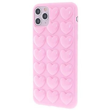 DMaos Cute iPhone 11 Case with Bubble Hearts for Women