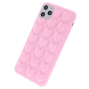 DMaos Cute iPhone 11 Case with Bubble Hearts for Women