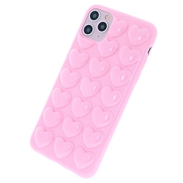 DMaos Cute iPhone 11 Case with Bubble Hearts for Women