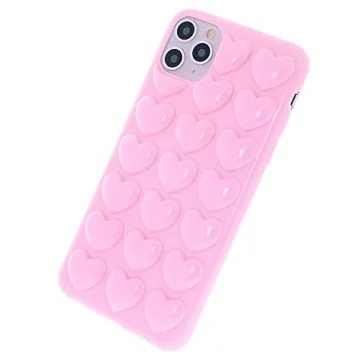DMaos Cute iPhone 11 Case with Bubble Hearts for Women