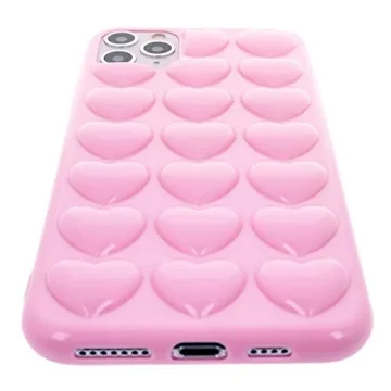 DMaos Cute iPhone 11 Case with Bubble Hearts for Women