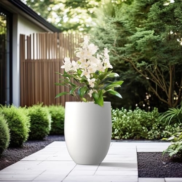 Kante 21.7" Concrete Tall Planter for Home & Patio