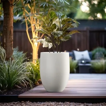 Kante 21.7" Concrete Tall Planter for Home & Patio