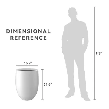 Kante 21.7" Concrete Tall Planter for Home & Patio