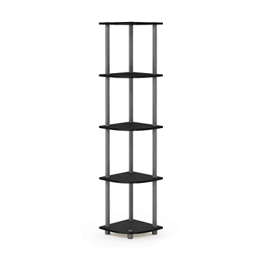 Furinno 5-Tier Corner Shelf - Stylish, Space-Saving Storage Solution