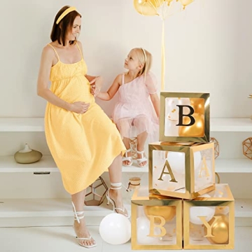Keencopper Gold Baby Shower Boxes for Celebrations