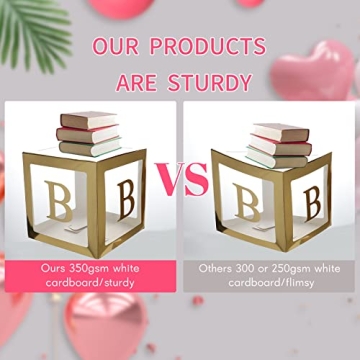 Keencopper Gold Baby Shower Boxes for Celebrations