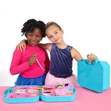 Make It Real GoldieBlox - Craft Essentials Tool Kit STEM Arts and Crafts Kit - 90 Piece Tool Set - Includes Screwdriver Set, Pliers - Signature Wrench Necklace Included