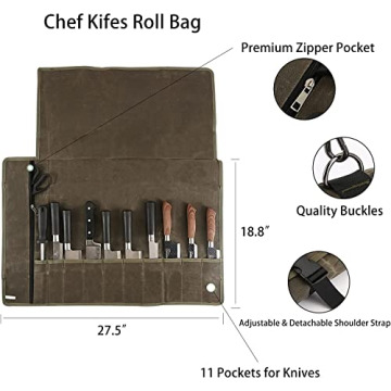 Premium HERSENT Chef Knife Roll Bag for Culinary Professionals