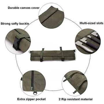 Premium HERSENT Chef Knife Roll Bag for Culinary Professionals