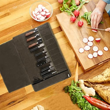 Premium HERSENT Chef Knife Roll Bag for Culinary Professionals