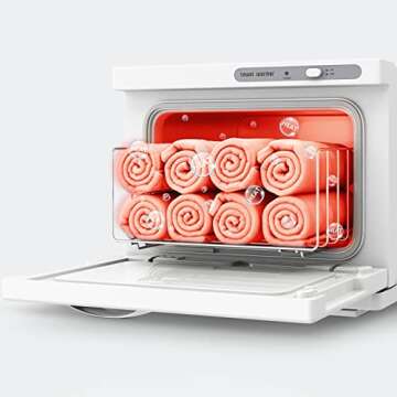 StateRiver Towel Warmer Cabinet, 8L Hot Bath Towel Warmer Heating Use for Facial Spa, Hair Beauty, S...