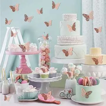 24 PCS 3D Butterfly Wall Decor for Parties and Home
