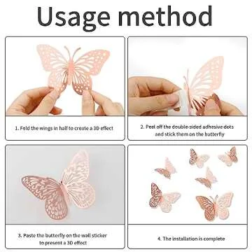 24 PCS 3D Butterfly Wall Decor for Parties and Home