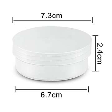 Amersumer 20Pack Round Clear Frosted Plastic Bead Storage Containers Box Case with Screw Top Lids,Cy...