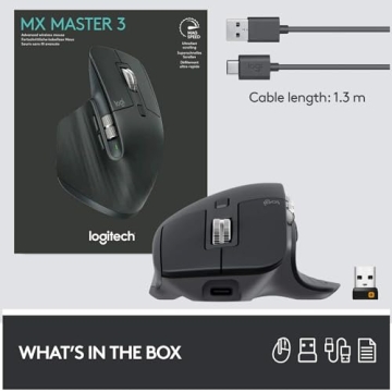 Logitech MX Master 3 Wireless Mouse - Optimal for Productivity
