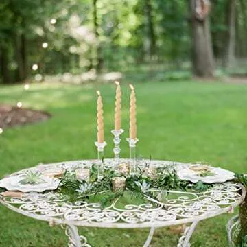 Elegant Spiral Taper Dinner Candles - Eco-Friendly, Unscented