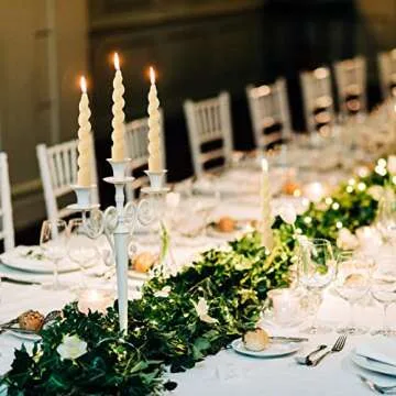 Elegant Spiral Taper Dinner Candles - Eco-Friendly, Unscented