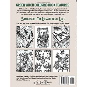 Green Witch Coloring Book: An Adult Visual Guide to Discovering the Magic of Plants, Herbs, Crystals, and Self Love