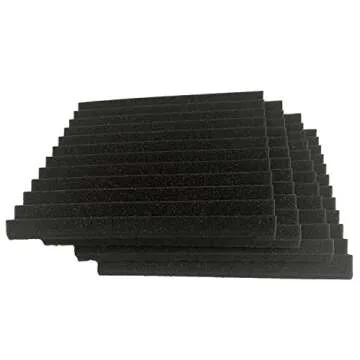 96 Pack Allxinlog Absorb the echo Acoustic Foam Panel Wedge Studio Soundproofing Wall Tiles 12" X 12" X 1" (96-BLACK)