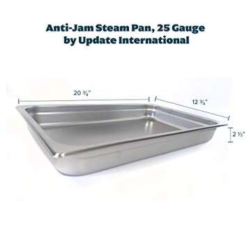 Update International NJP-1002 Steam Table Pan - Heavy-Duty Stainless Steel