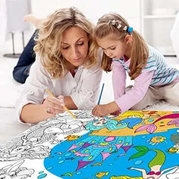 Tevxj Mermaid Giant Coloring Poster for Kids