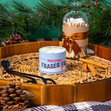 Santa's Naturals Fraser Fir Candle - Eco-Friendly Holiday Scent