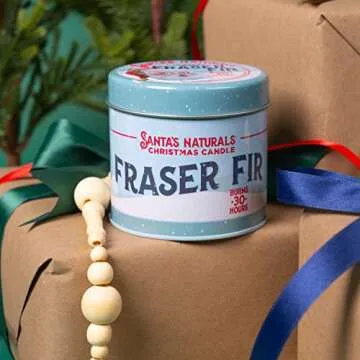 Santa's Naturals Fraser Fir Candle - Eco-Friendly Holiday Scent