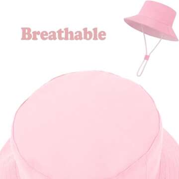 Baby Boy Baby Girl Sun Hat Toddler Summer Protection Beach Hat Toddler Girl Summer Bucket Hat Cotton Linen Baby Hat Light Pink 50CM(1-2T)