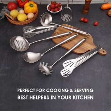 304 Stainless Steel 12-Piece Kitchen Utensils Set
