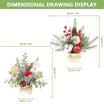 JIALEIXI Mini Tabletop Christmas Tree - Perfect Holiday Decor