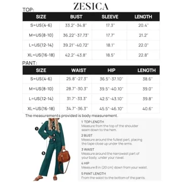 ZESICA Women's 2 Piece Outfits Set Casual Long Sleeve Knit Pullover Top and Wide Leg Pants Sweatsuit Lounge Sets,Teal,Small
