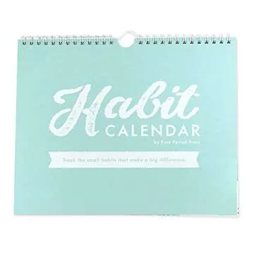 Free Period Press Habit Tracker Calendar & To Do List Planner, Spiral Bound Habit Tracker with Writa...
