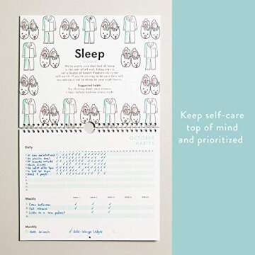 Free Period Press Habit Tracker Calendar & To Do List Planner, Spiral Bound Habit Tracker with Writable Goals, 12 Months Undated, 8"x10”