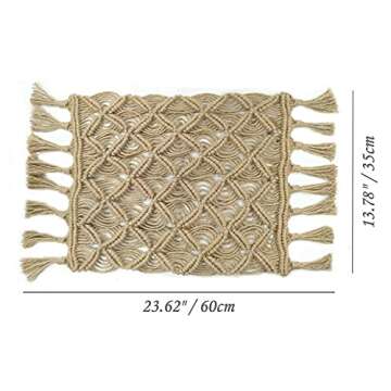 Honra Newborn Photo Props for Photography Baby Photoshoots Rug Posing Macrame Blanket (Brown A)