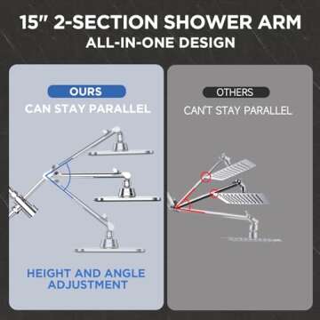 Veken Rain Shower Head 11.8 Inch Combo with Handheld