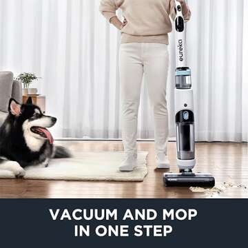 Eureka NEW500 Cordless All-in-One Vacuum and Mop Cleaner for Multi-Surface homes, Lightweight design...