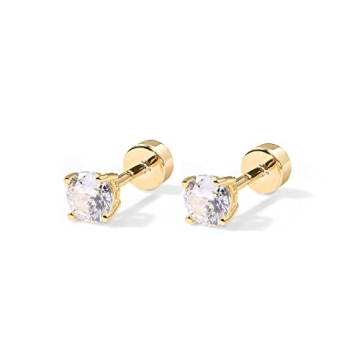 Shop PAVOI Flat Back CZ Earrings for Comfort & Style