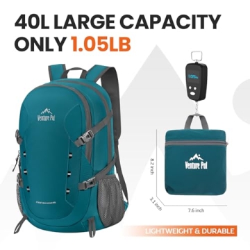 Venture Pal 40L Lightweight Travel Hiking Backpack