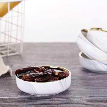 VanEnjoy 3.5 Marble Dipping Sauce Bowls Set of 4