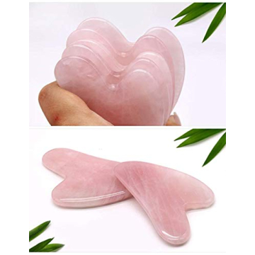 DEAYOKA Rose Quartz Gua Sha Tool for Radiant Skin