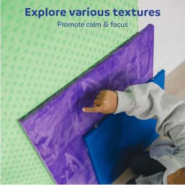 Fun and Function -Textured Wall Panels - Sensory Tiles for Sensory Wall - Sensory Room Equipment for Home & Classroom - Lumpy Lime (Large)