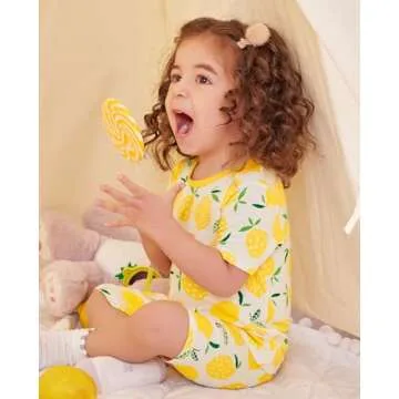 Soft Bamboo Viscose Kids Pajamas Set for Girls 5-6T