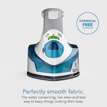 Steamfast SF-710 Mini Steam Iron, Non-Stick Sole Plate, Foldable Handle, 45 Second Heat Up Time, Cord Storage, White
