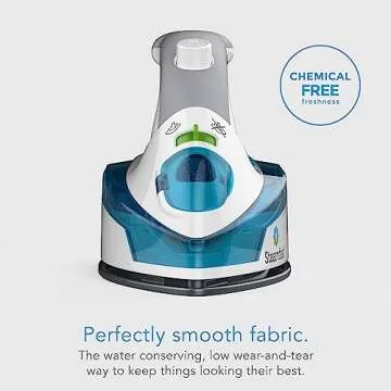 Steamfast SF-710 Mini Steam Iron, Non-Stick Sole Plate, Foldable Handle, 45 Second Heat Up Time, Cord Storage, White