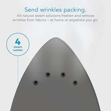 Steamfast SF-710 Mini Steam Iron, Non-Stick Sole Plate, Foldable Handle, 45 Second Heat Up Time, Cord Storage, White