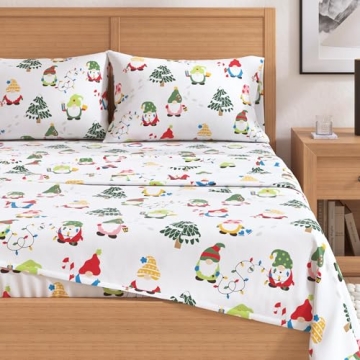 Great Bay Home Christmas Flannel Sheet Set - Cozy & Soft